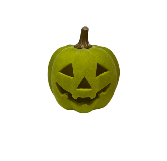 Flocked Jack-o-Lantern