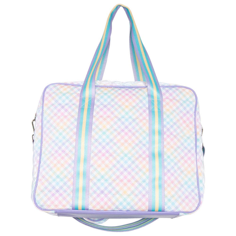 Rainbow Gingham Pickleball Paddle Bag