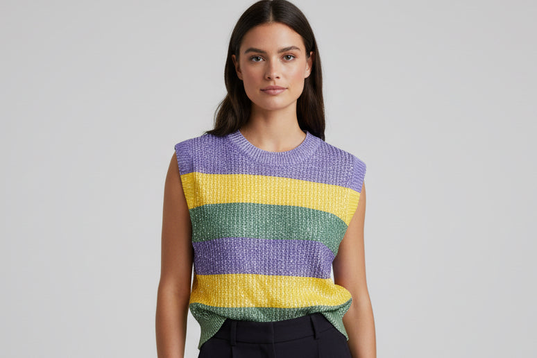 Metallic Mardi Gras Vest