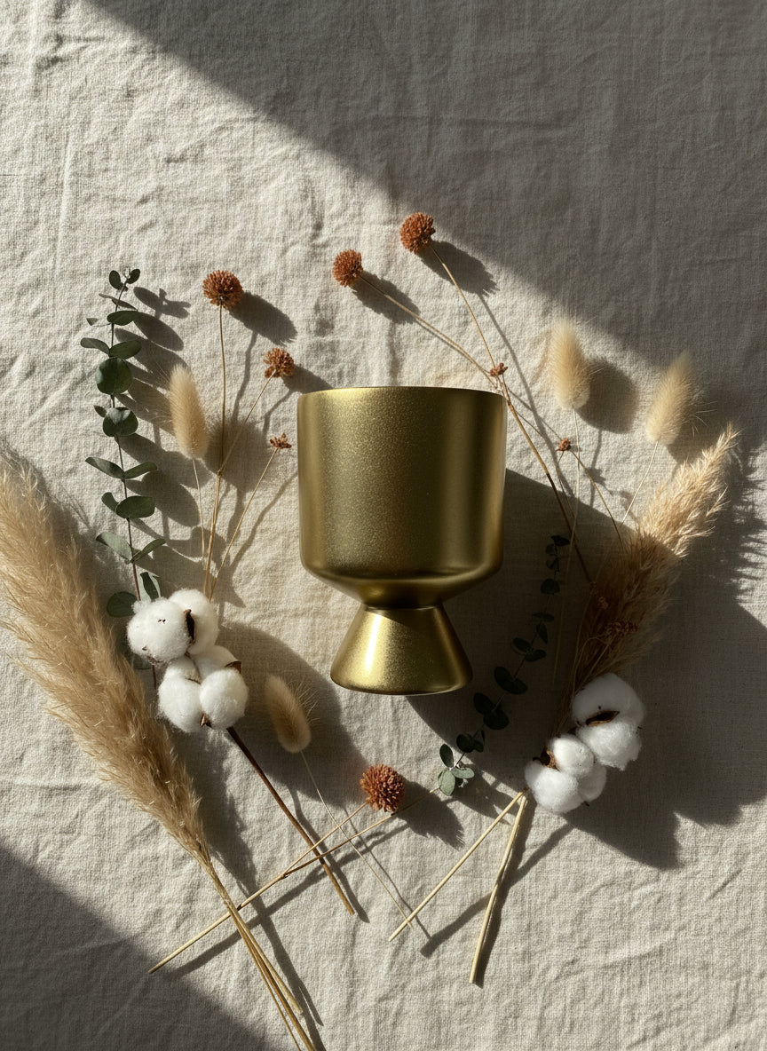 Frasier Fir Gold Footed Candle