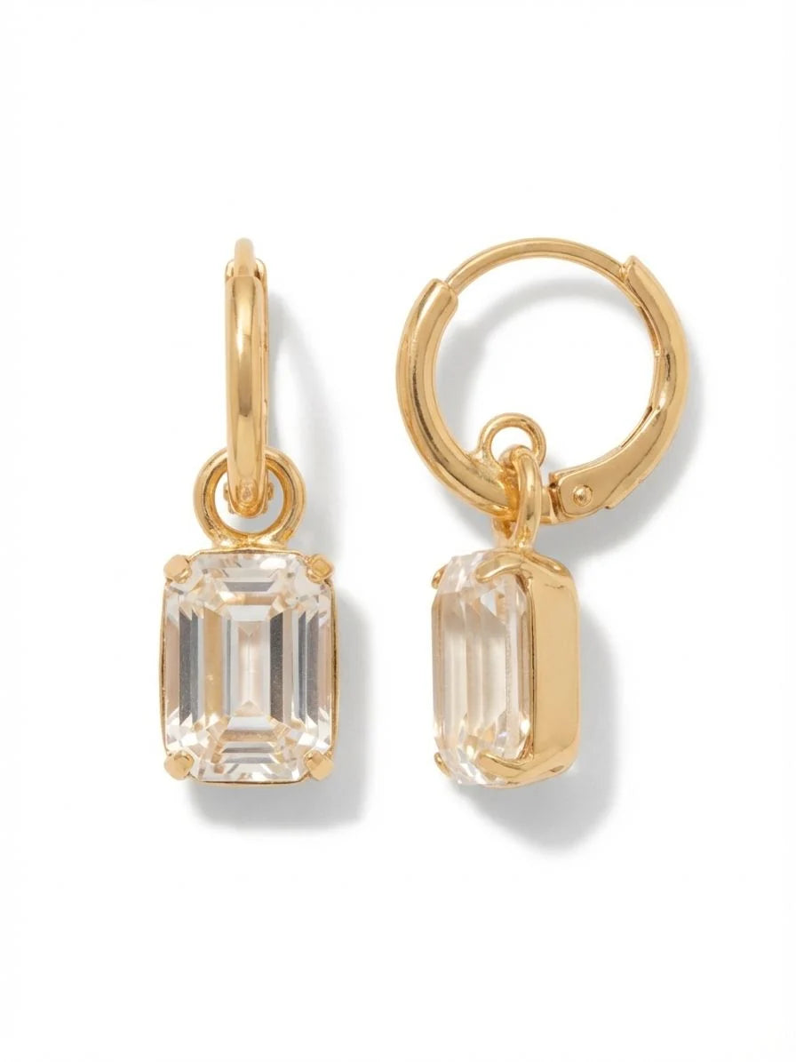 Crystal Huggie Hoop