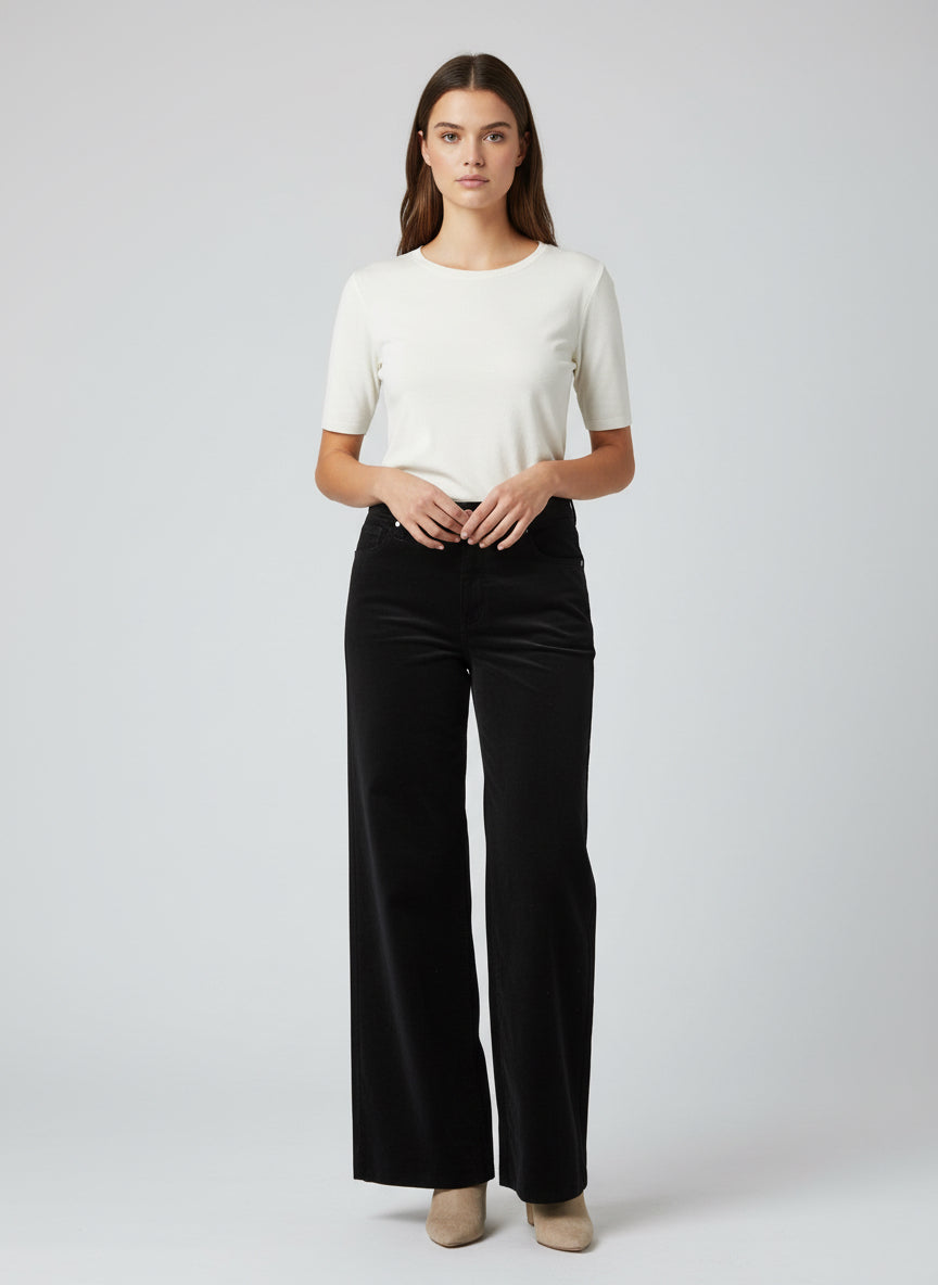 Meg Black Velvet Pants