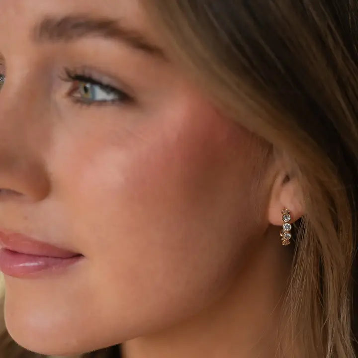 Shiny Huggie Earrings