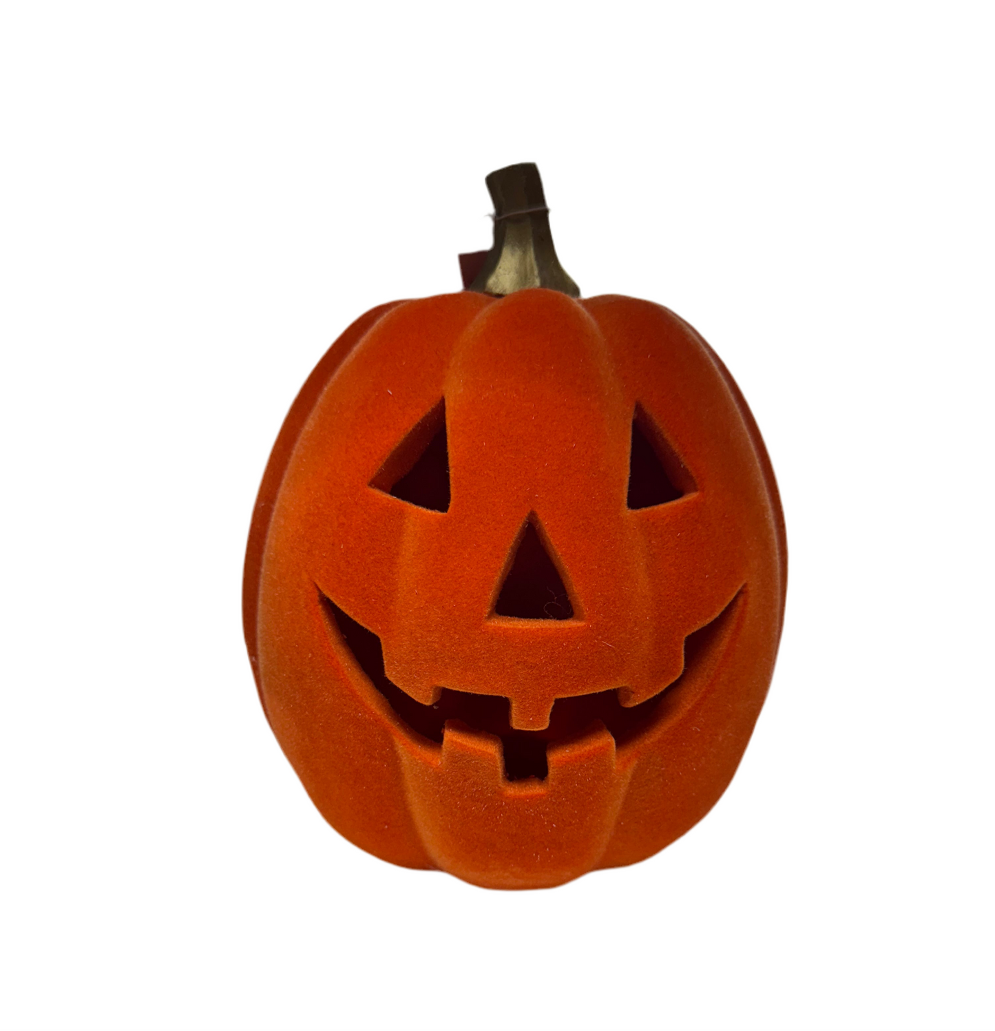 Flocked Jack-o-Lantern