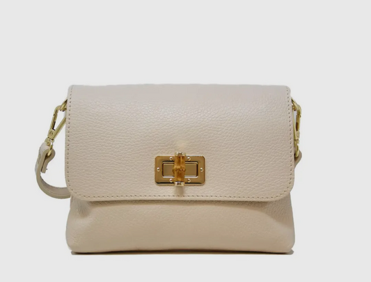 Genuine Italian Leather Clutch And Crossbody Bag