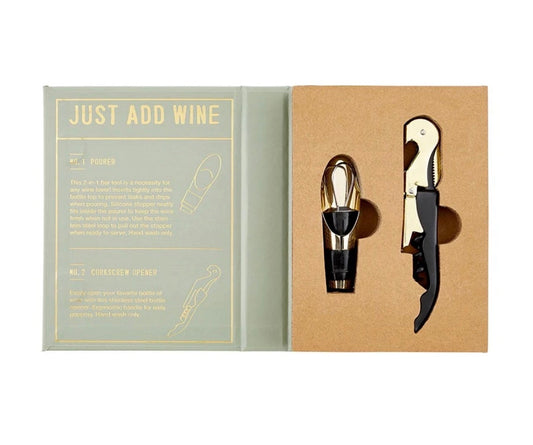 Wine Serving Set Book Box