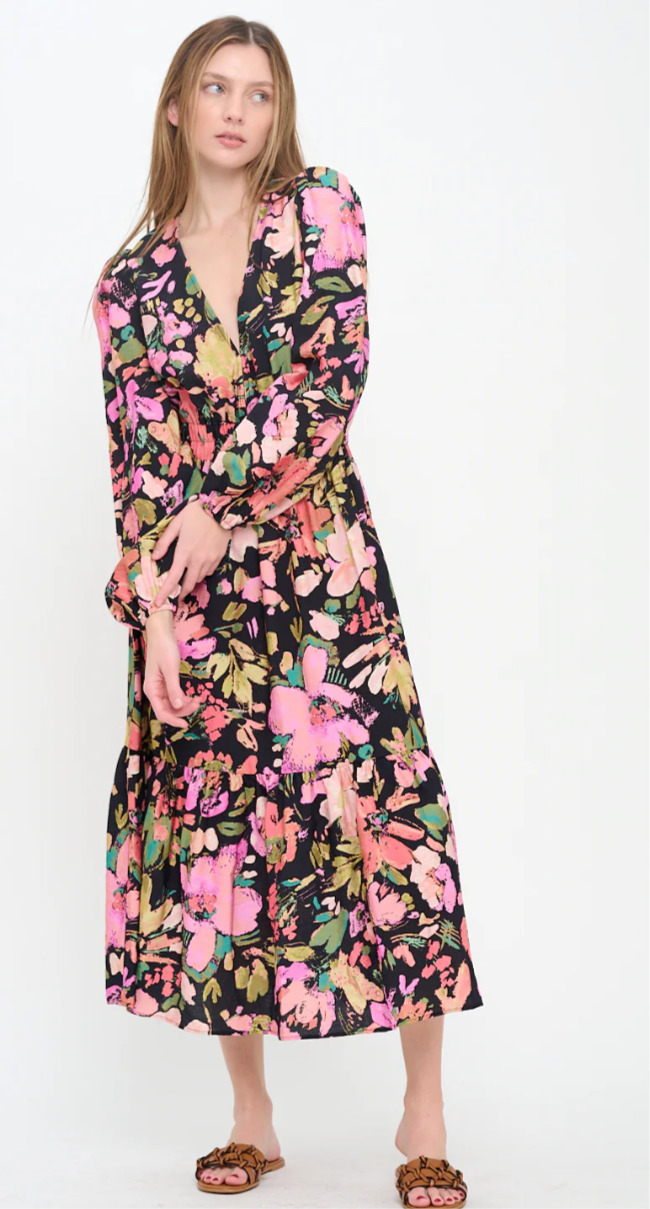 Midnight Garden Maxi Dress