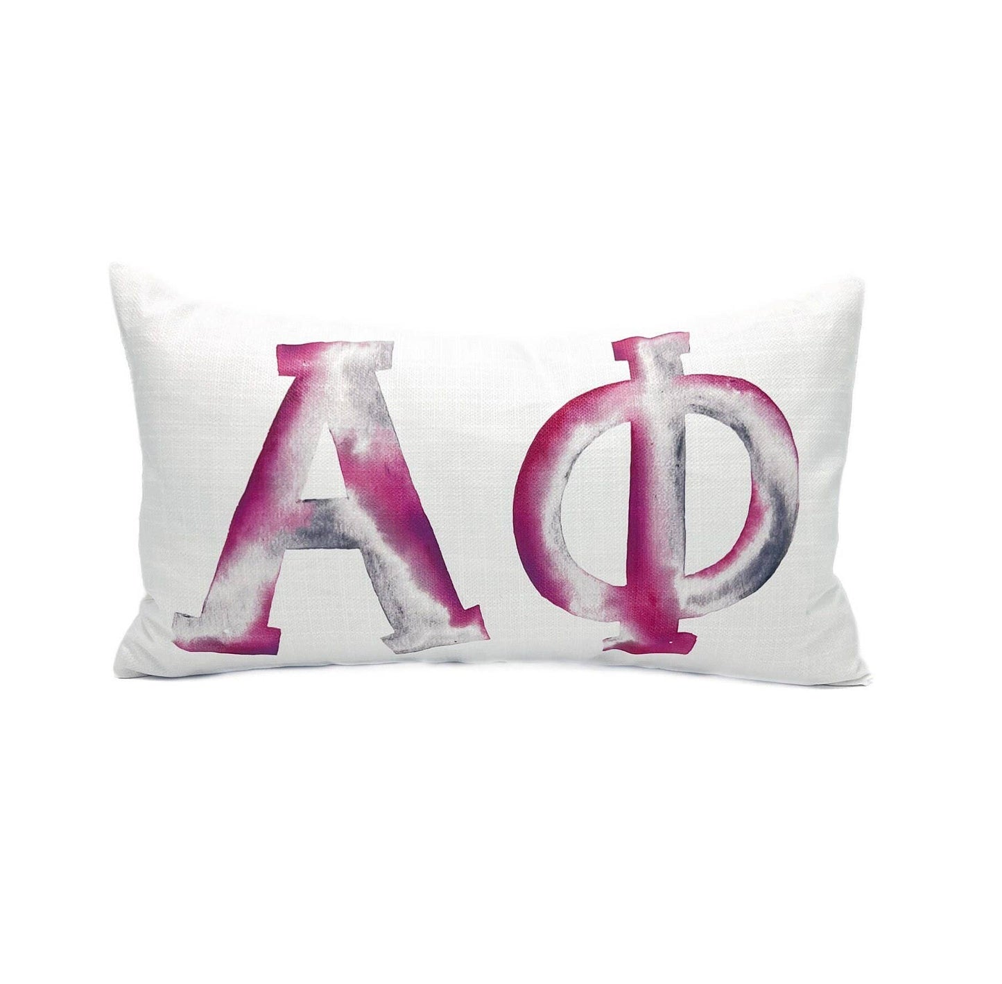 Alpha Phi Watercolor Greek Letters Sorority Pillow
