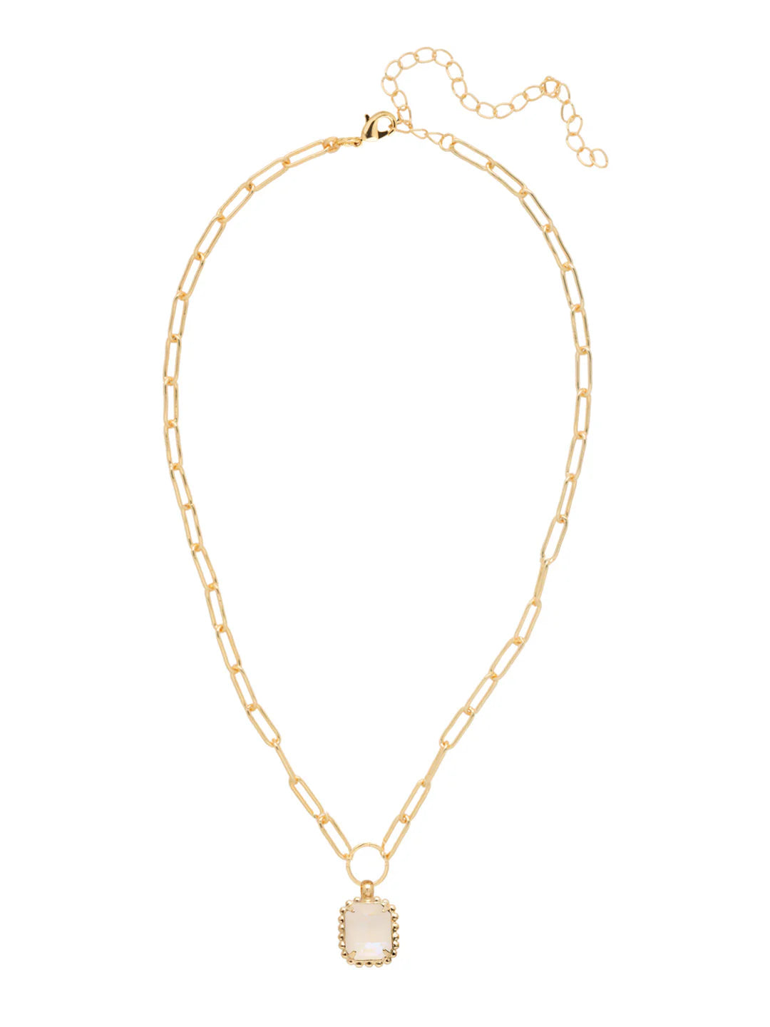 Octavia Ultra White Scallop Pendent Necklace