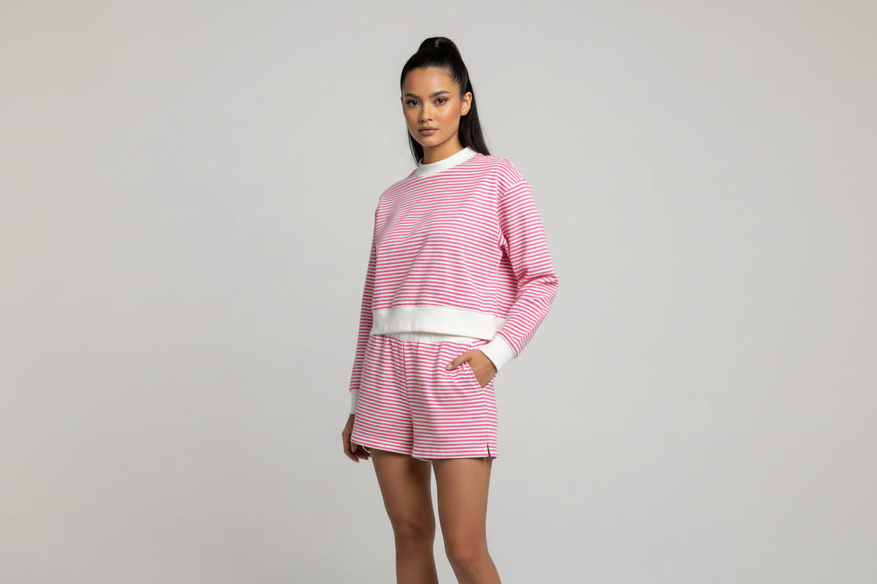 Salty Striped Cloud Mockneck