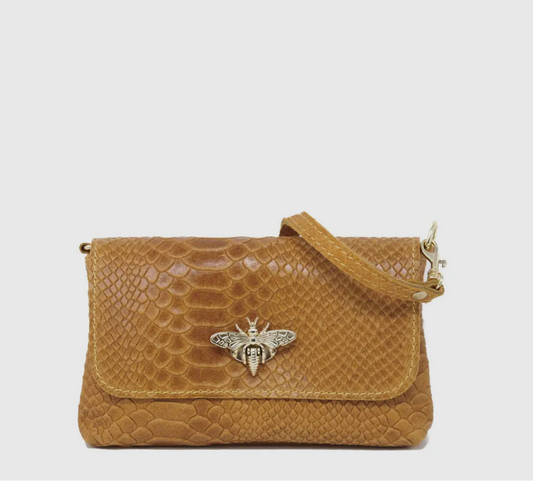 Genuine Italian Leather Butterfly Crossbody