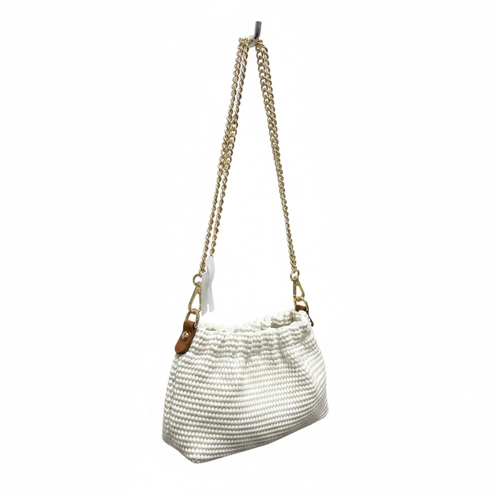German Fuentes Raffia Chain Handle Handbag