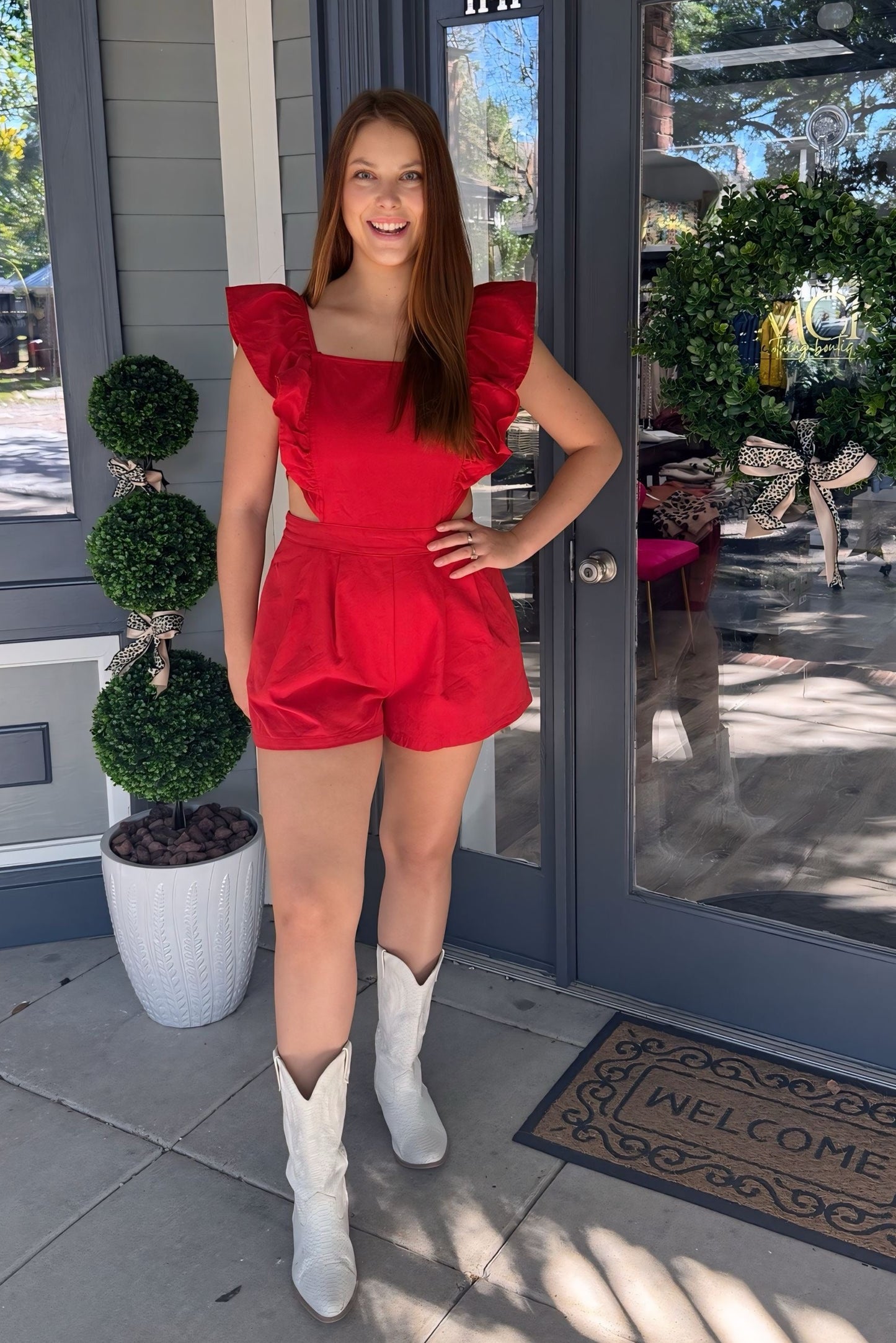 Red Out Game Romper