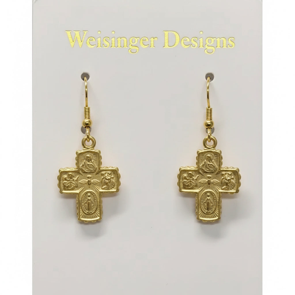 Four Way Cross Earring