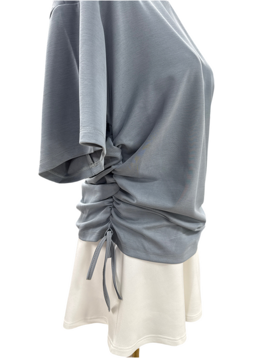 Steel Grey Side Cinch Top