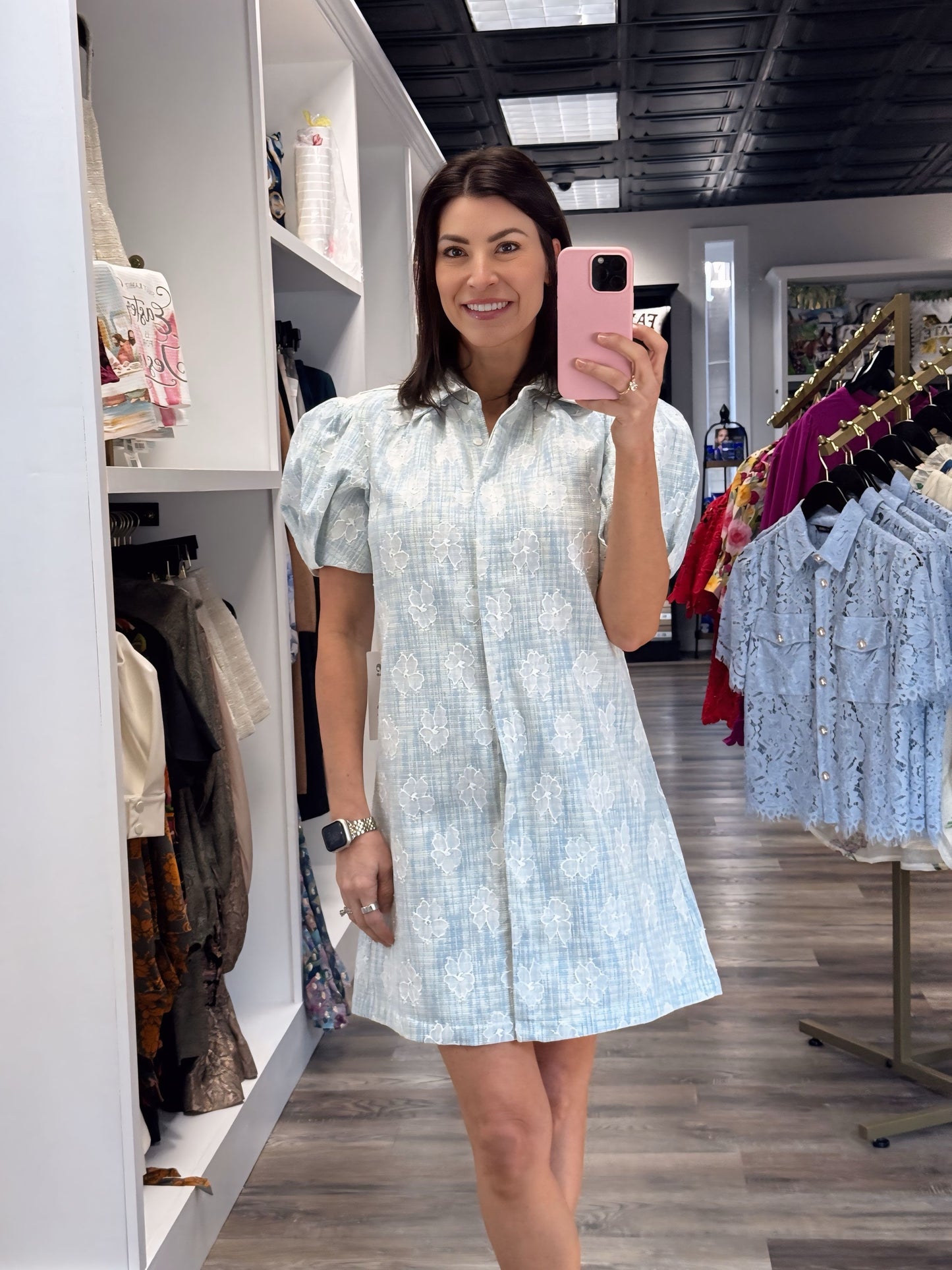 Blue Floral Vivienne Dress