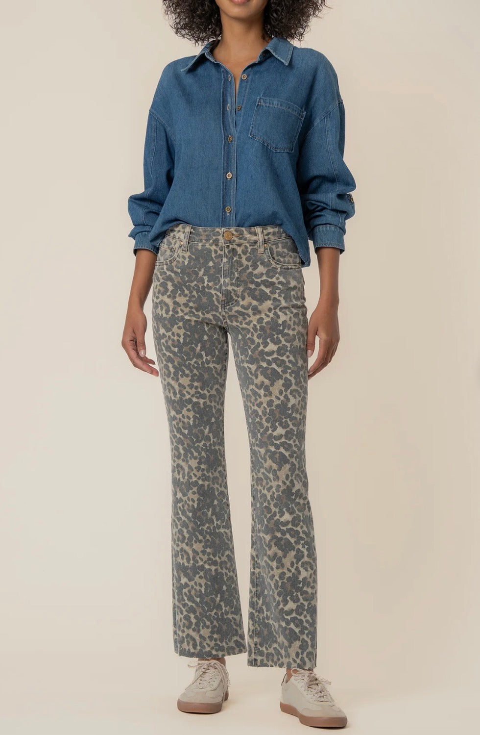 Cheetah Kelsey High Rise Ankle Flare
