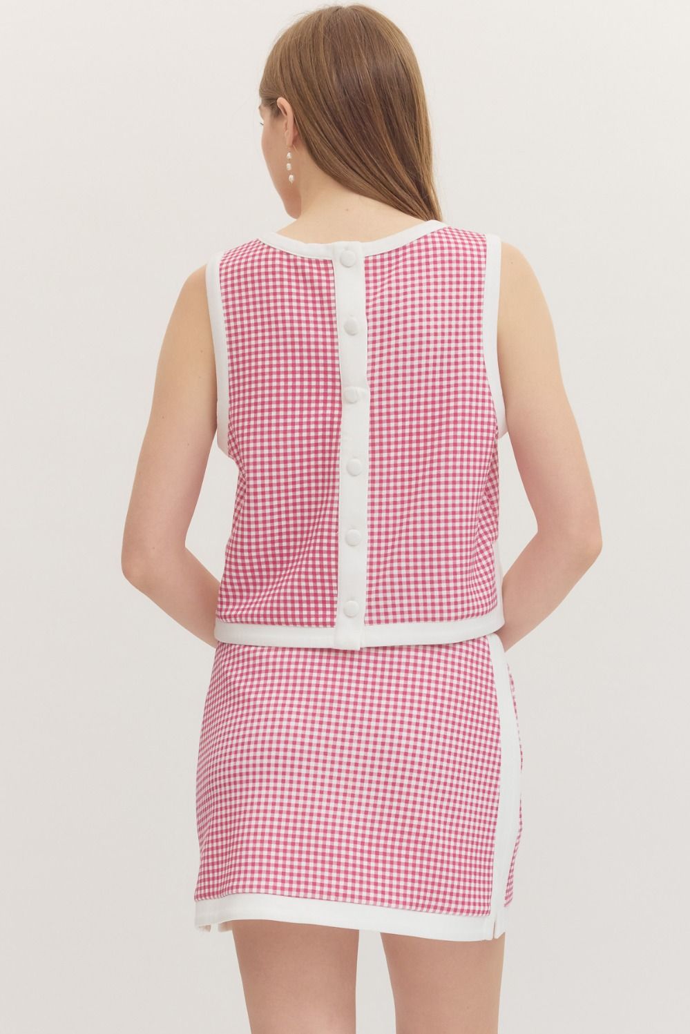 Gingham Cloud Athleisure Tank