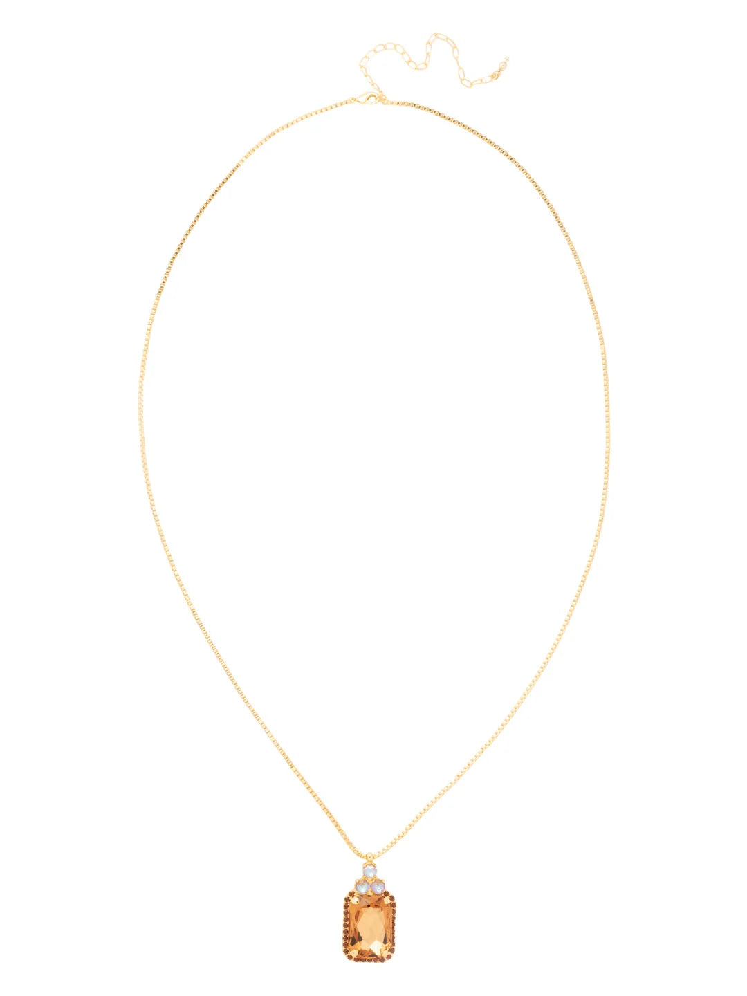 Honey Bourbon Viretta Embellished Long Necklace