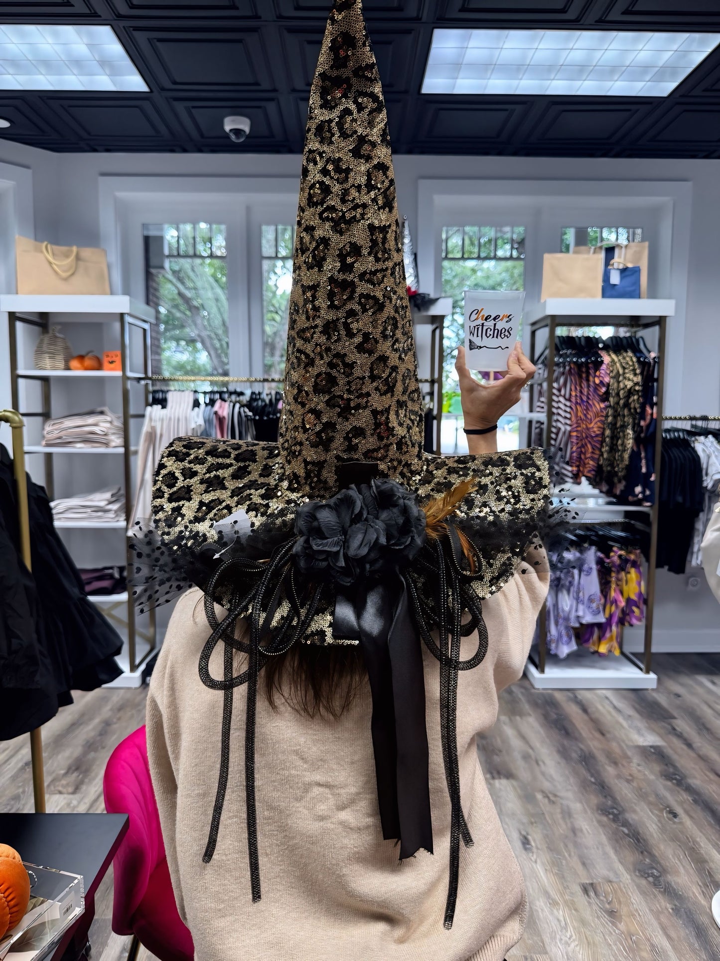 Animal Print Witch Hat