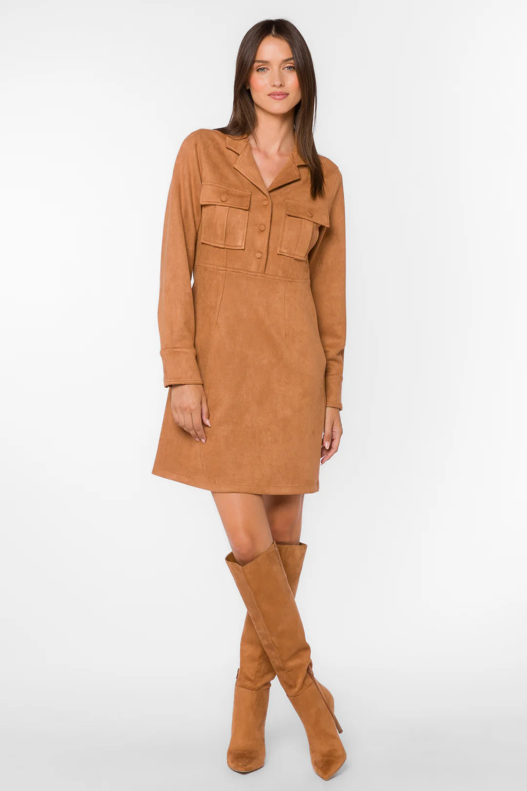 Roya Camel Dress