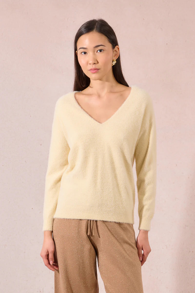 Ladies Fuzzy Knitted Sweater
