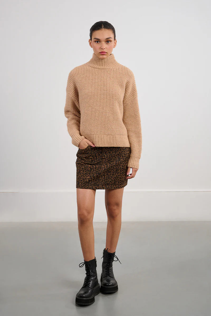Ladies Waffle Knitted Sweater