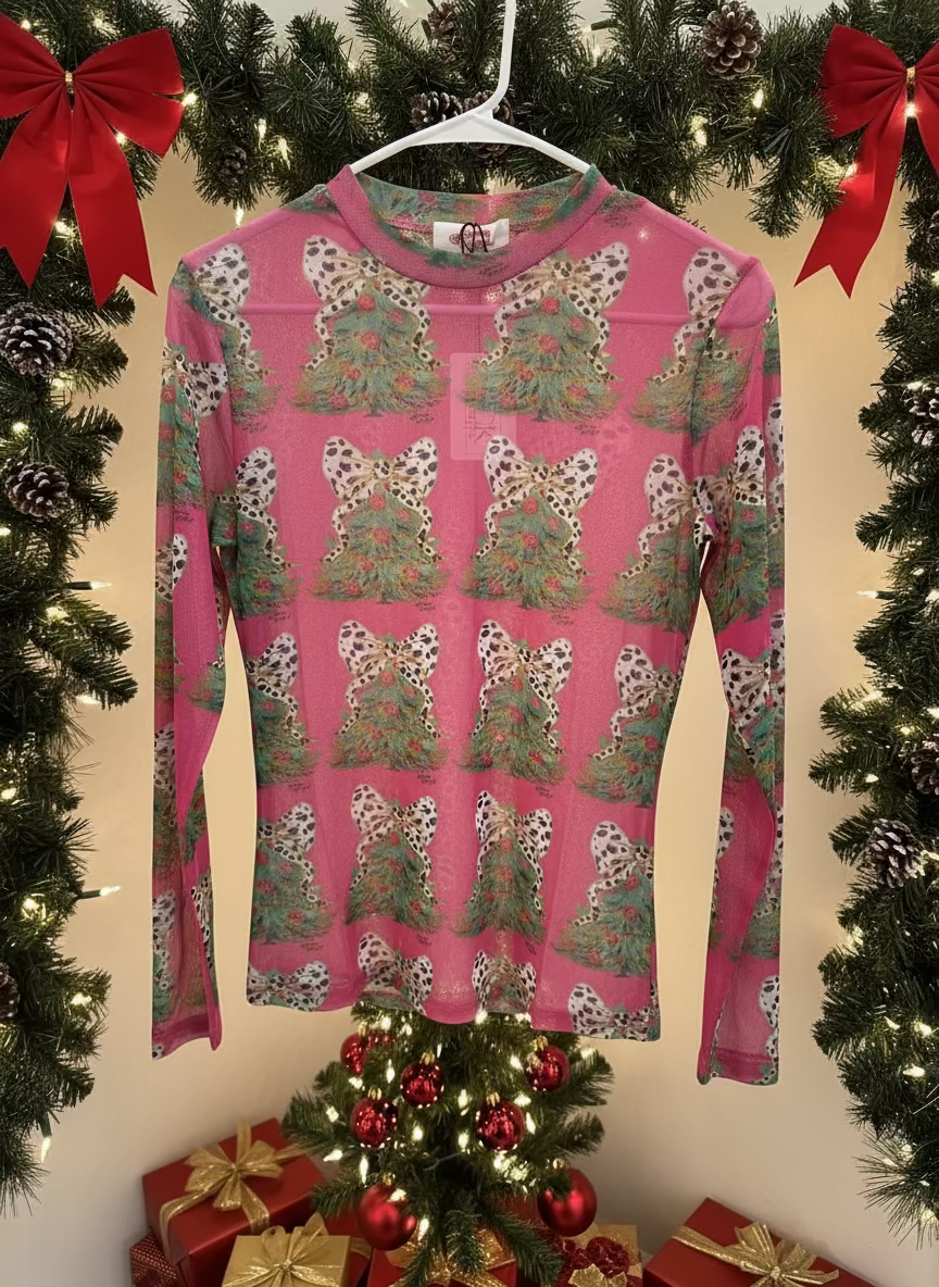 Christmas Mesh Long sleeve