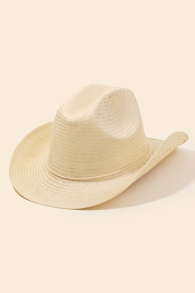 Western Straw Braided Cowboy Hat