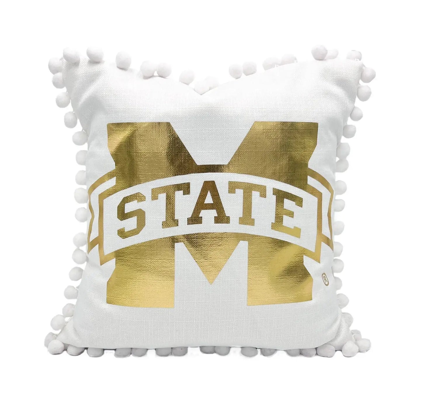Mississippi State Gold Foil Logo Pillow
