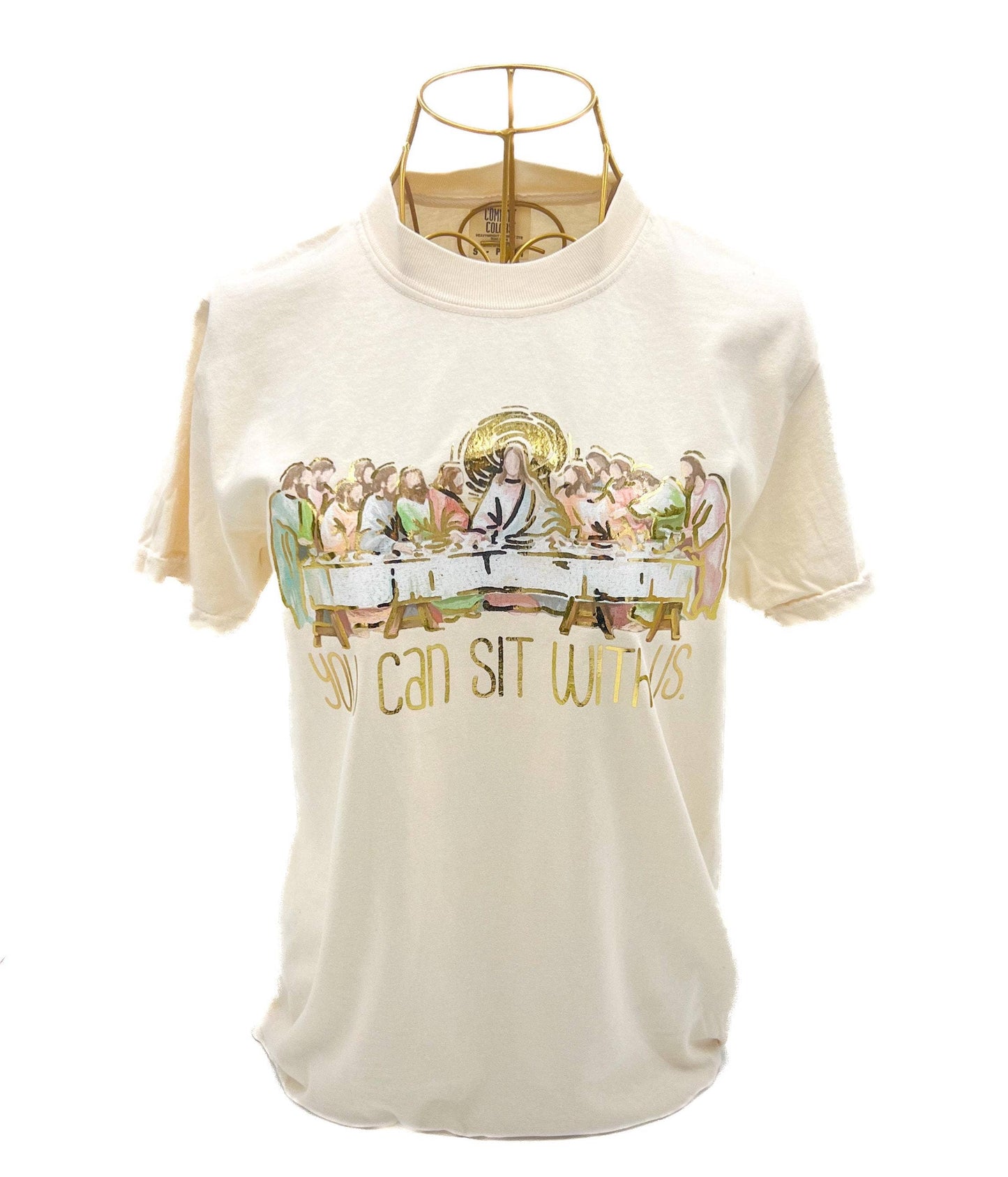 Gold Foil You Can Sit With Us Tshirt - The Last Supper