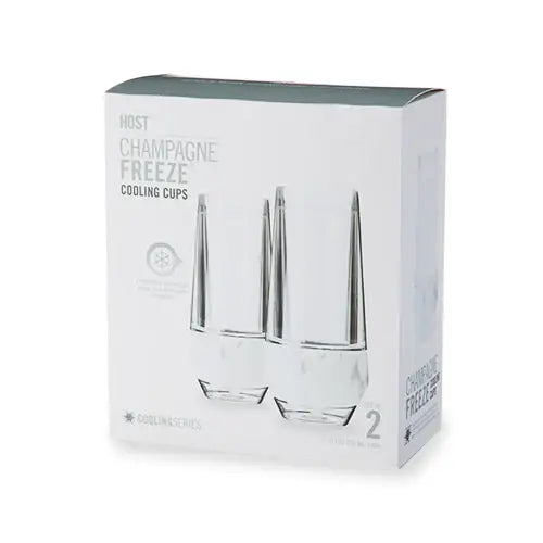 Champagne FREEZE™ Insulated Cooling Cups - Marble - Set of 2