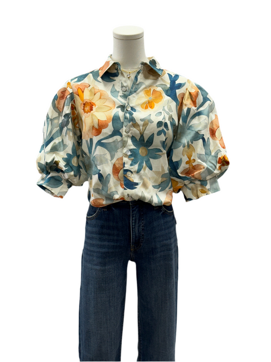 Bomba Terra Floral Blouse