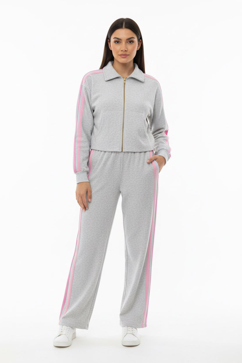 Cotton Candy Stripe Wide Leg Pant