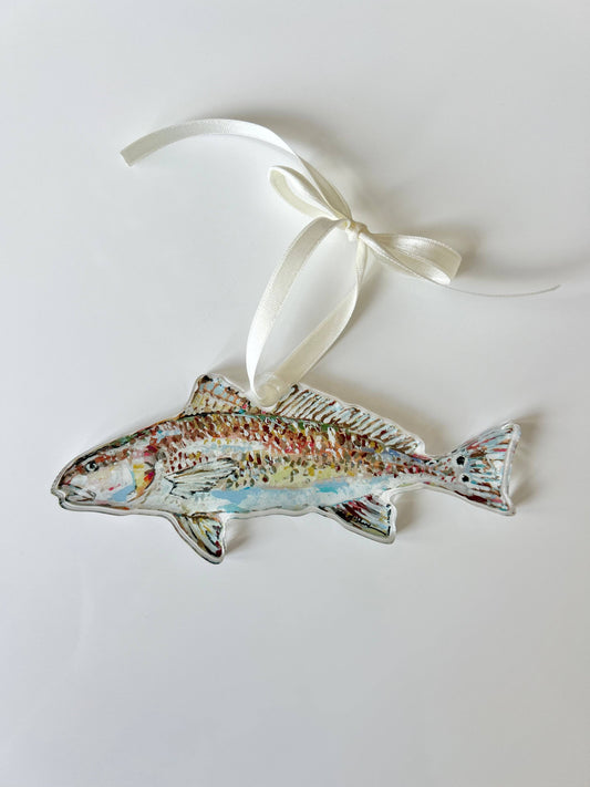 Redfish Acrylic Christmas Ornament | Wreath Charm