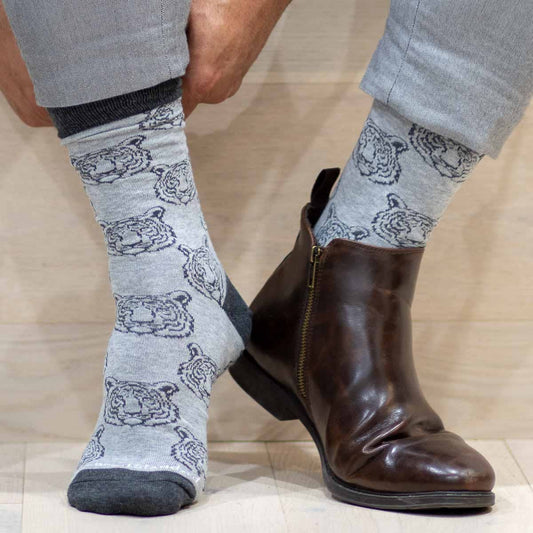 Men's Tiger Face Socks One Size