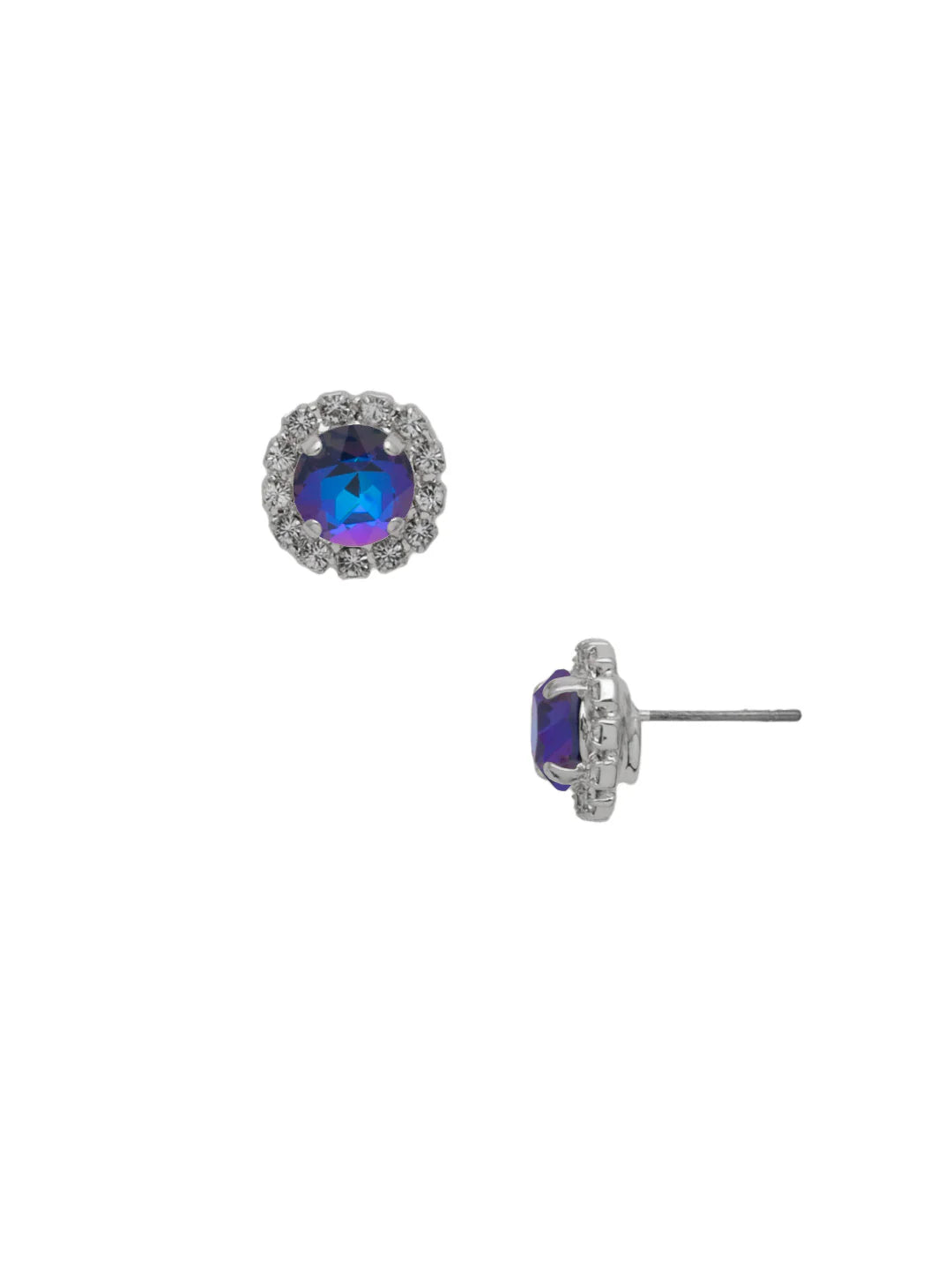 Royal Blue Haute Halo Stud