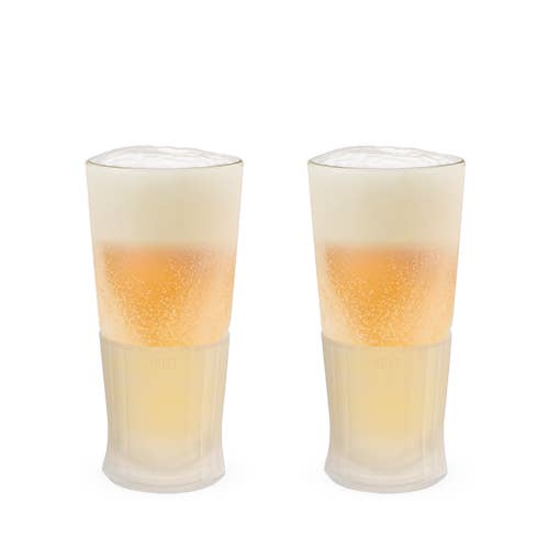 Glass FREEZE™ Cooling Beer Glasses - Frost - Set of 2