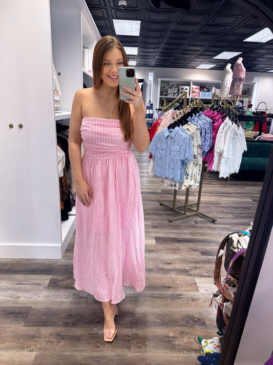 Pink Guaze Maxi Dress