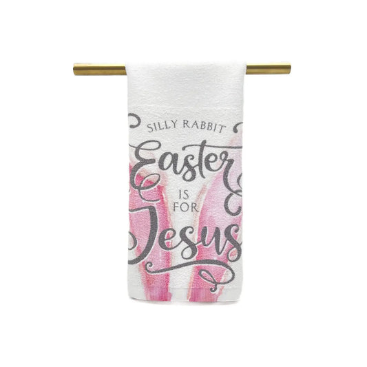 Silly Rabbit, Easter is for Jesus Tea Towel