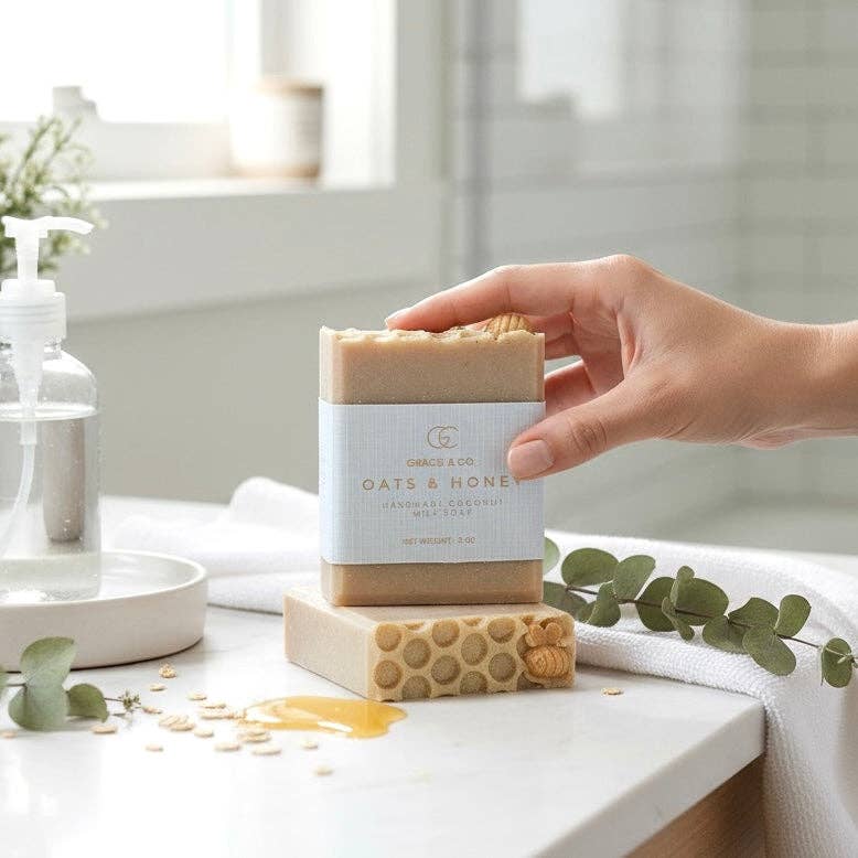 Oats & Honey Coconut Milk Soap - Gentle Soothing Bar