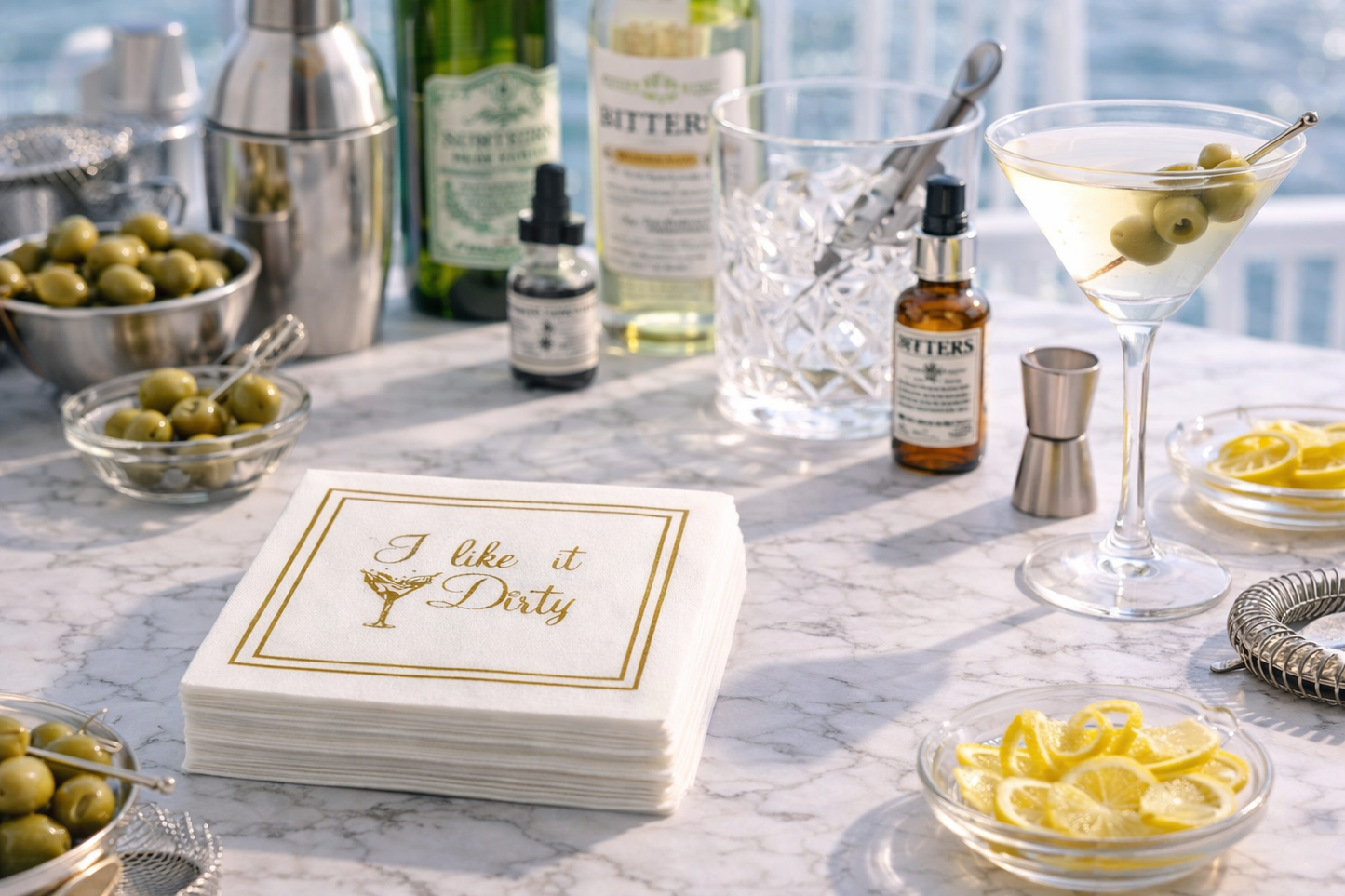 Linen-Feel Cocktail Napkins
