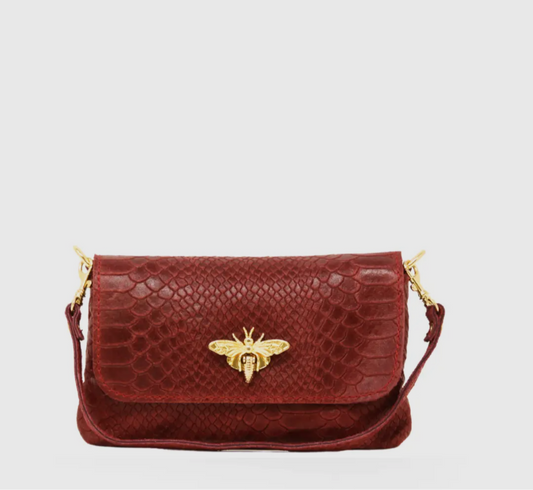 Genuine Italian Leather Butterfly Crossbody