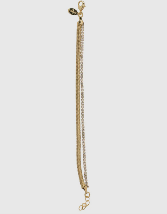 Mini Crystal Snake Chain Tennis Bracelet