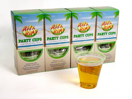 RitaRims Salt & Lime Pre Rimmed Cups  12 cups per box