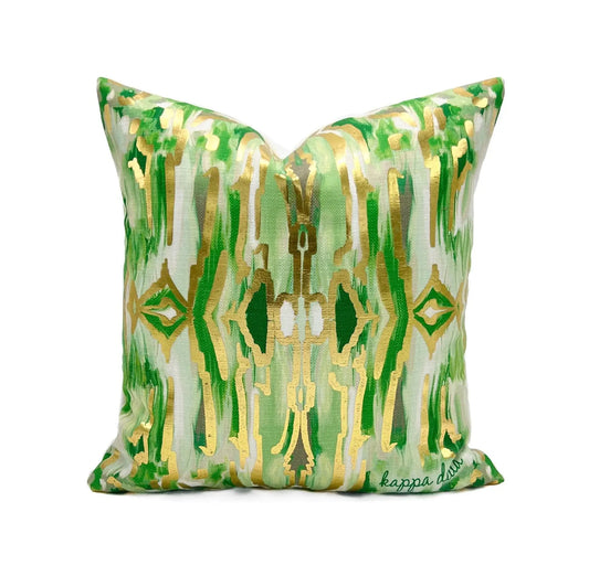 Kappa Delta KD Gold Foil Kaleidoscope Greek Sorority Pillow