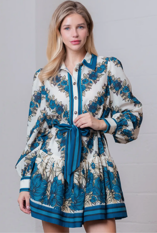 Fall Floral Tie Dress