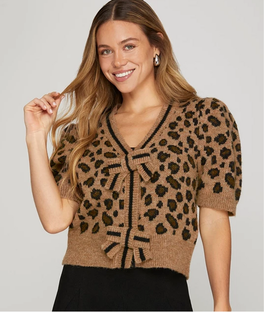 Cheetah Knit Cardigan