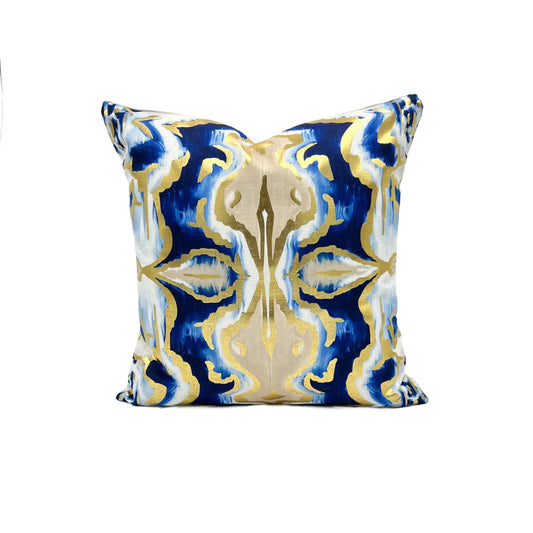 Gold Foil Claire Kaleidoscope Pillow: Velvet