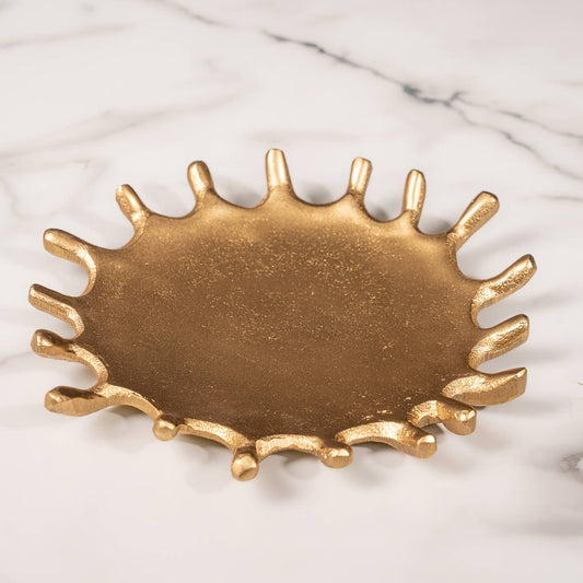 Gold Oval Splash Plate
